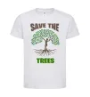 Детская футболка Save the trees Белый фото