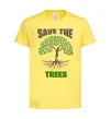 Детская футболка Save the trees Лимонный фото