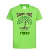Детская футболка Save the trees Лаймовый фото