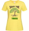 Женская футболка Save the trees Лимонный фото