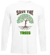 Лонгслів Save the trees Білий фото