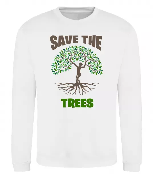 Світшот Save the trees Білий фото