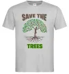 Мужская футболка Save the trees Серый фото