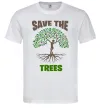 Мужская футболка Save the trees Белый фото