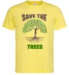 Мужская футболка Save the trees Лимонный фото
