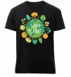 Мужская премиум футболка Save the planet Черный фото