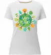 Женская премиум футболка Save the planet Белый фото