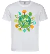 Мужская футболка Save the planet Белый фото