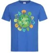 Мужская футболка Save the planet Ярко-синий фото