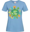 Женская футболка Save the planet Голубой фото