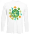 Лонгслів Save the planet Білий фото