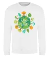 Свитшот Save the planet Белый фото