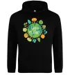 Мужская толстовка (худи) Save the planet Черный фото