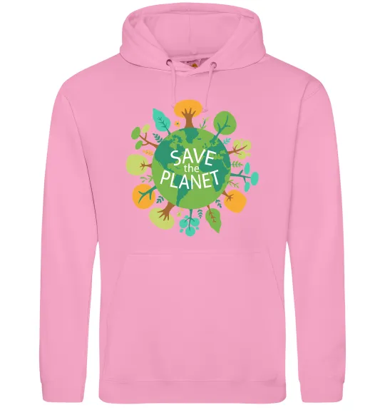 Жіноча толстовка (худі) Save the planet Рожевий фото