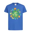 Детская футболка Save the planet Ярко-синий фото
