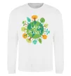 Світшот Save the planet Білий фото