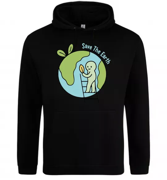 Мужская толстовка (худи) Save the Earth Черный фото