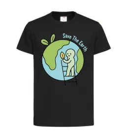 Детская футболка Save the Earth Черный фото