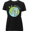 Женская премиум футболка Save the Earth Черный фото