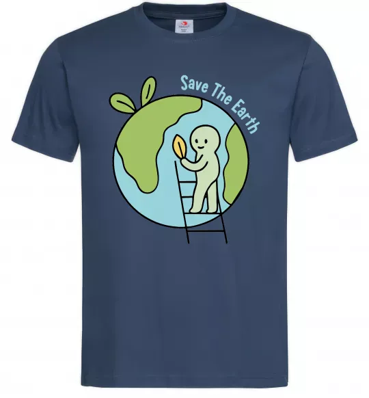 Мужская футболка Save the Earth Темно-синий фото