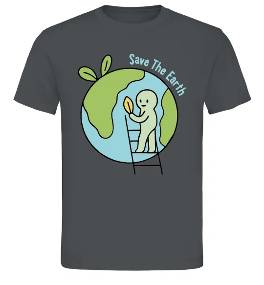 Мужская футболка Save the Earth Графит фото