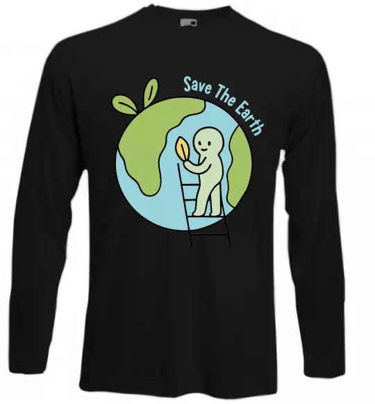 Лонгслив Save the Earth Черный фото