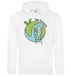 Мужская толстовка (худи) Save the Earth Белый фото