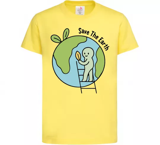 Детская футболка Save the Earth Лимонный фото