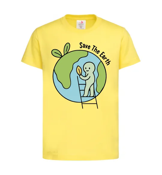 Детская футболка Save the Earth Лимонный фото