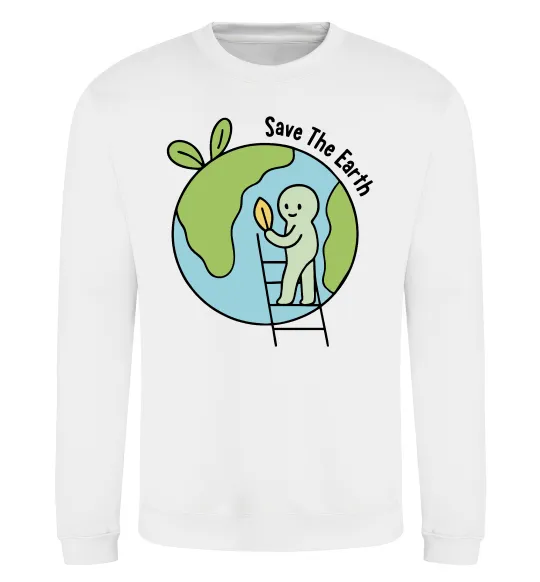 Світшот Save the Earth Білий фото