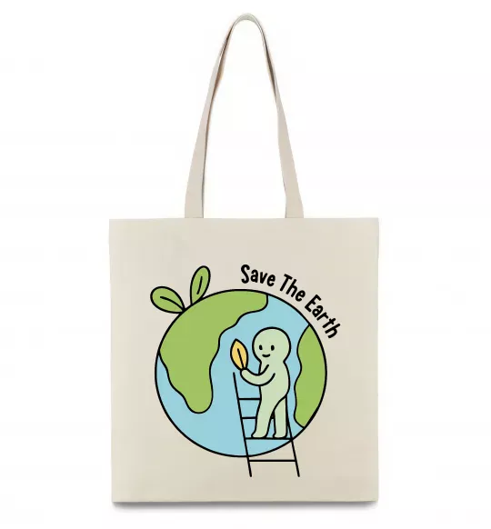 Еко-сумка Save the Earth Бежевий фото