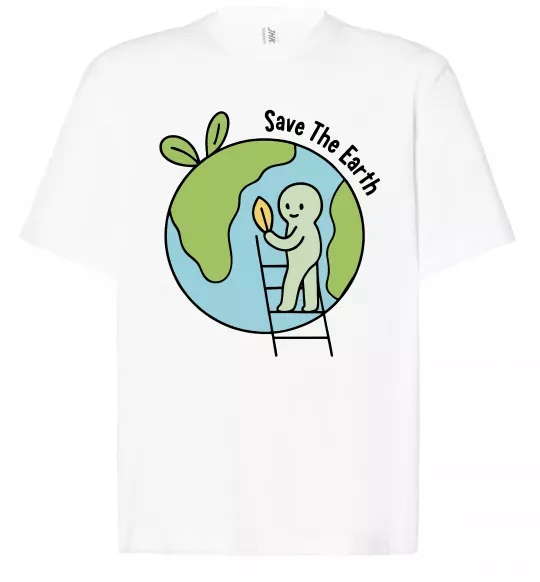 Футболка Оверсайз Save the Earth Белый фото