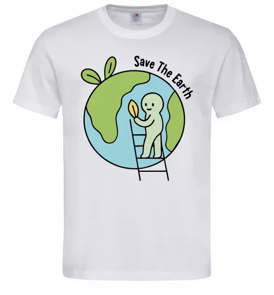 Мужская футболка Save the Earth Белый фото