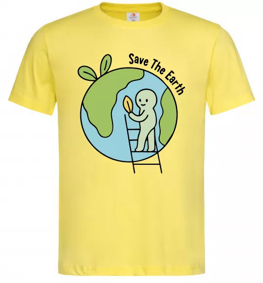 Мужская футболка Save the Earth Лимонный фото