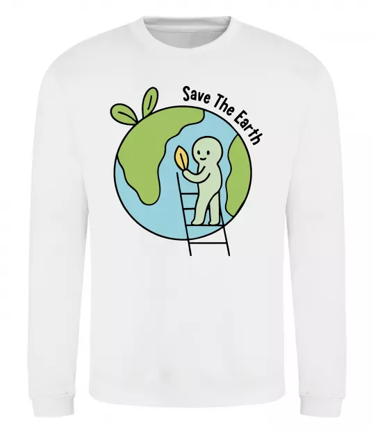 Світшот Save the Earth Білий фото