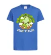 Дитяча футболка Resist plastic Яскраво-синій фото