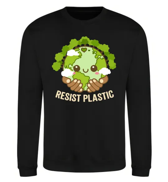 Світшот Resist plastic Чорний фото