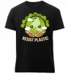 Чоловіча преміум футболка Resist plastic Чорний фото