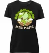 Женская премиум футболка Resist plastic Черный фото