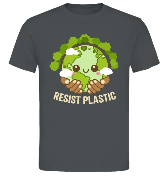 Мужская футболка Resist plastic Графит фото