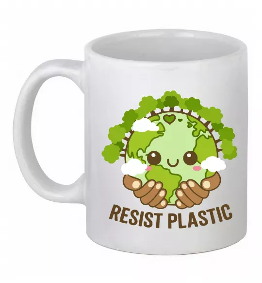 Чашка керамическая Resist plastic Белый фото