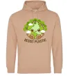 Женская толстовка (худи) Resist plastic Песочный фото