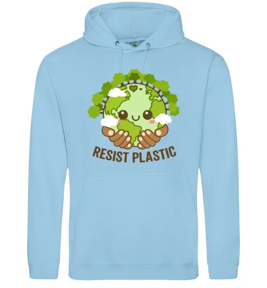 Жіноча толстовка (худі) Resist plastic Блакитний фото