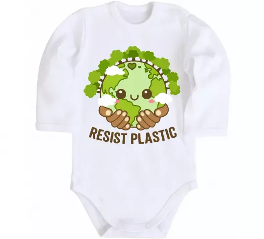Детский боди Resist plastic Белый фото
