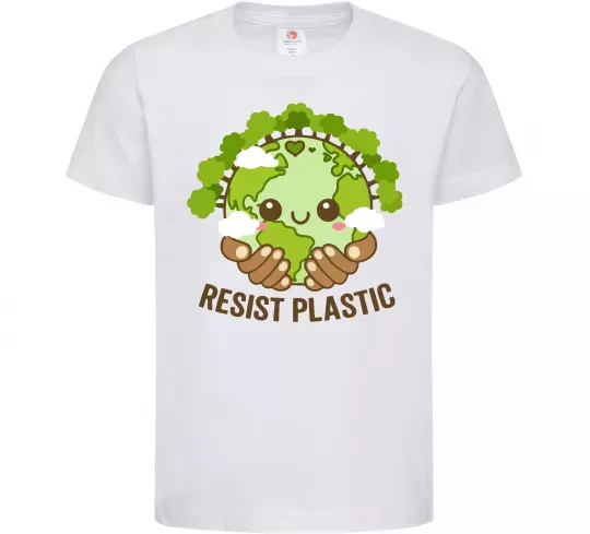 Детская футболка Resist plastic Белый фото