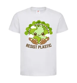 Детская футболка Resist plastic Белый фото