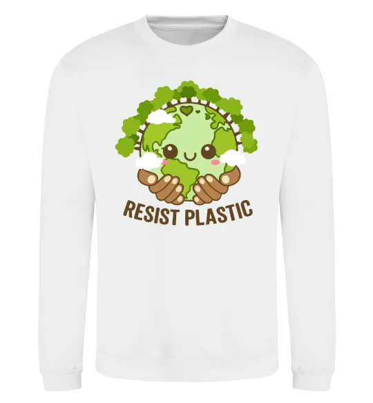 Світшот Resist plastic Білий фото