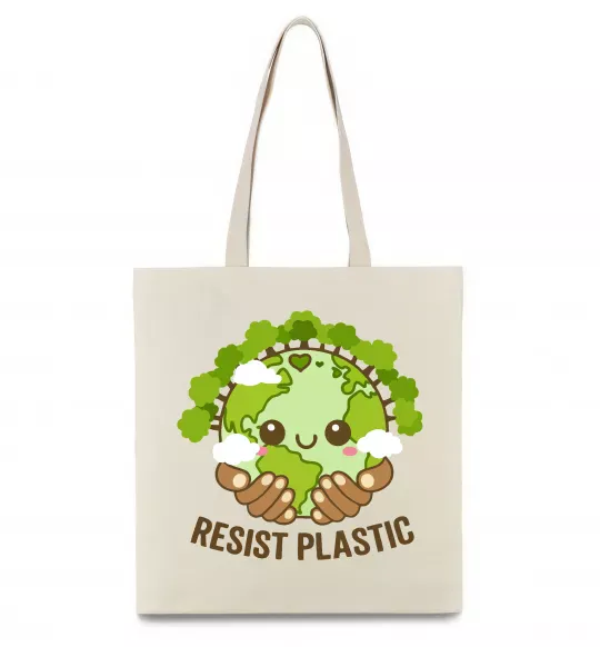 Эко-сумка Resist plastic Бежевый фото