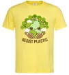 Мужская футболка Resist plastic Лимонный Мужская футболка Resist plastic Лимонный фото