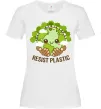 Женская футболка Resist plastic Белый фото